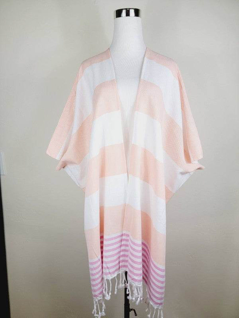 Beach Cover Up, Beach Dress Open Front - Orange
