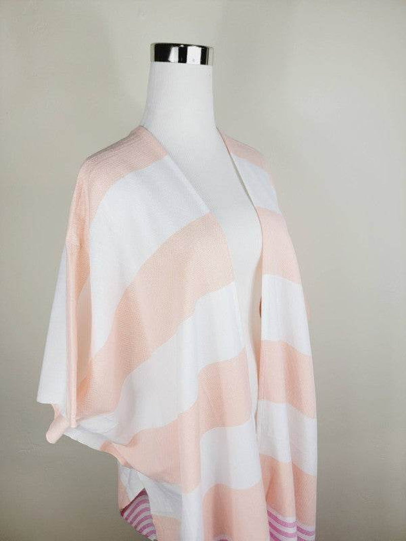 Beach Cover Up, Beach Dress Open Front - Orange