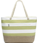Beach Bags Waterproof Sandproof for Women, Large Canvas Pool Bag with Leakproof Wet Pocket & Zipper Cruise Essentials
