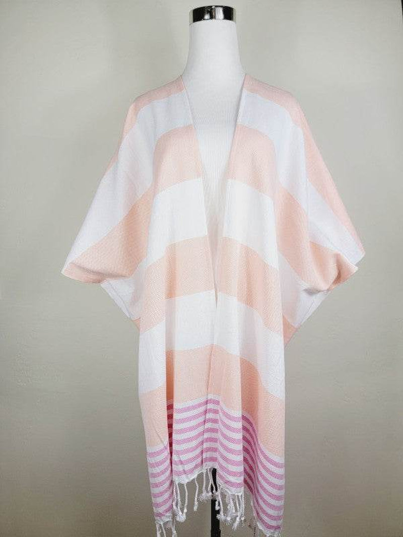 Beach Cover Up, Beach Dress Open Front - Orange