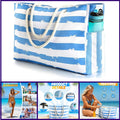 Large Beach Bag for Women & Men Beach Bags Waterproof Sandproof Travel Tote Bag