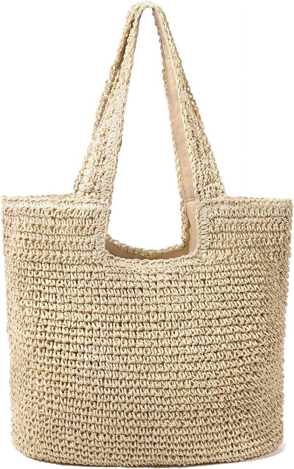 Straw Beach Bag for Women Summer Woven Beach Tote Bag Shoulder Handbags Boho Bag