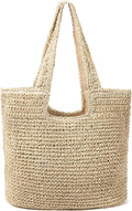 Straw Beach Bag for Women Summer Woven Beach Tote Bag Shoulder Handbags Boho Bag