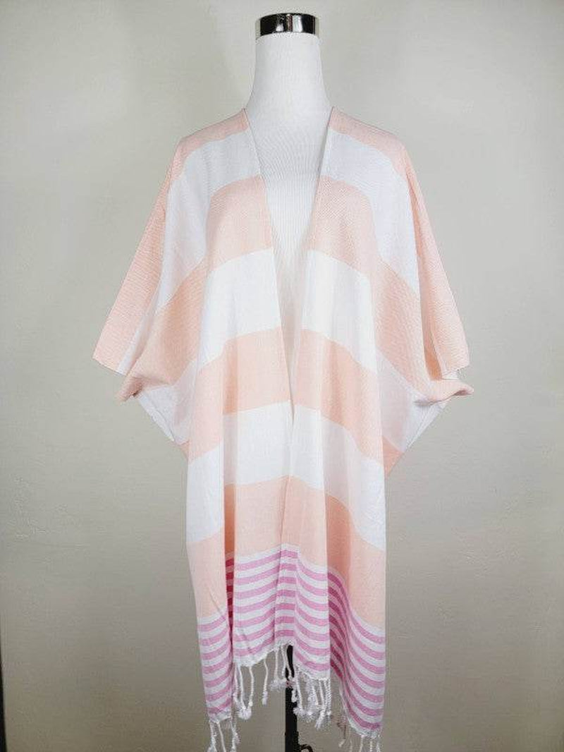 Beach Cover Up, Beach Dress Open Front - Orange