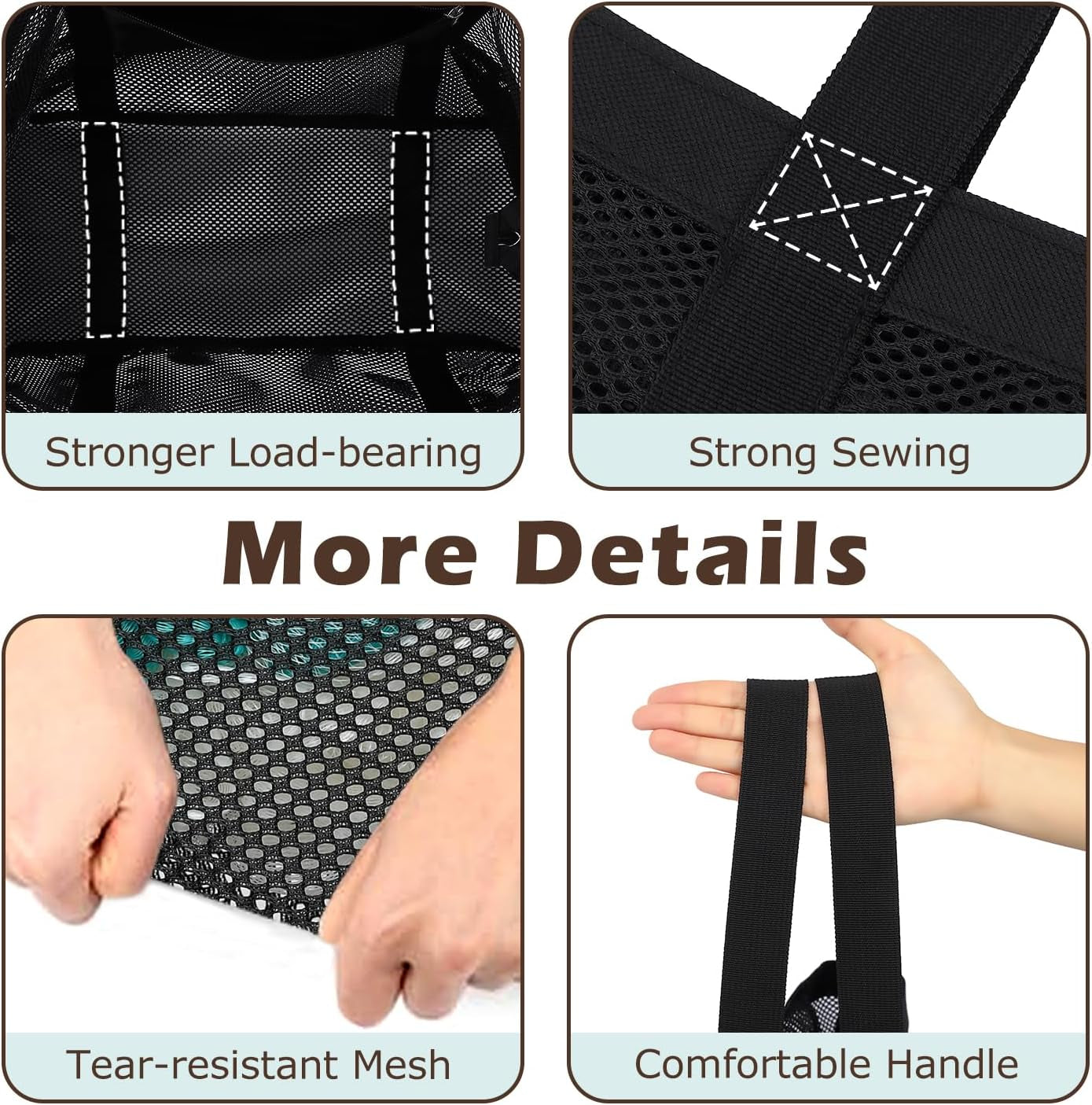 Mesh Beach Bag with Zipper for Women, Large Beach Tote Sandproof Toys Pool Swim Bag Travel Vacation Cruise Essentials