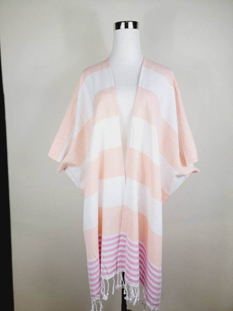 Beach Cover Up, Beach Dress Open Front - Orange
