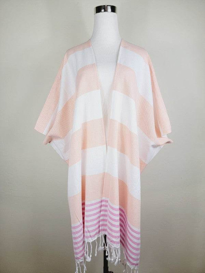 Beach Cover Up, Beach Dress Open Front - Orange