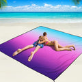 Beach Blanket Waterproof Sandproof Beach Mat 79" X 83"/10'X9'For 2-8 Adults Quick Drying Outdoor Picnic Mat Beach Accessories for Travel, Camping, Hiking