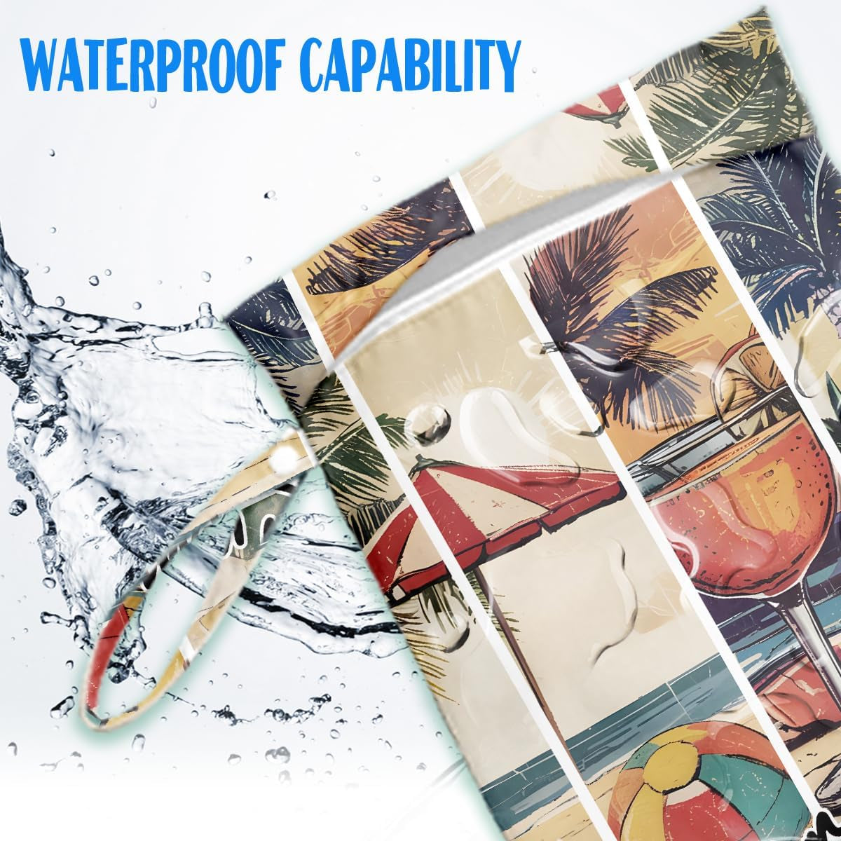 Beach Essentials, Wet Bag for Swimsuit Dirty Clothes Yoga Gym Diaper, Wet Dry Bag, Beach Vacation Essential for Travel Poor Bathing Summer Coastal Gifts Summer Vibes