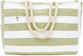 Beach Bags Waterproof Sandproof for Women, Large Canvas Pool Bag with Leakproof Wet Pocket & Zipper Cruise Essentials