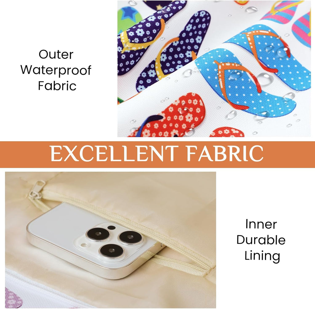 Beach Bag for Women - Large Beach Tote Bag, Beach Bag Waterproof Sandproof, Swim Pool Beach Tote with Zippers